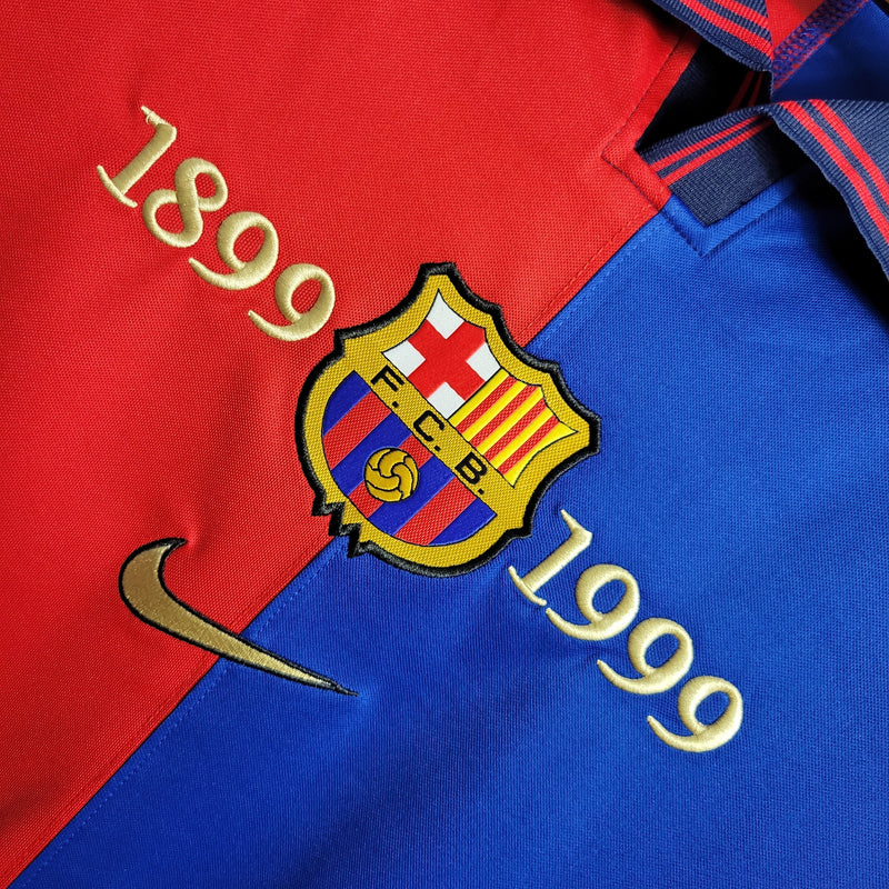 Camisa Barcelona Edição Comemorativa 100 Anos - Versão Retro Manga Comprida