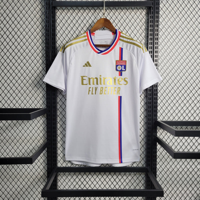 Camisa Lyon Home 23/24 - Adidas Torcedor Masculina - Lançamento