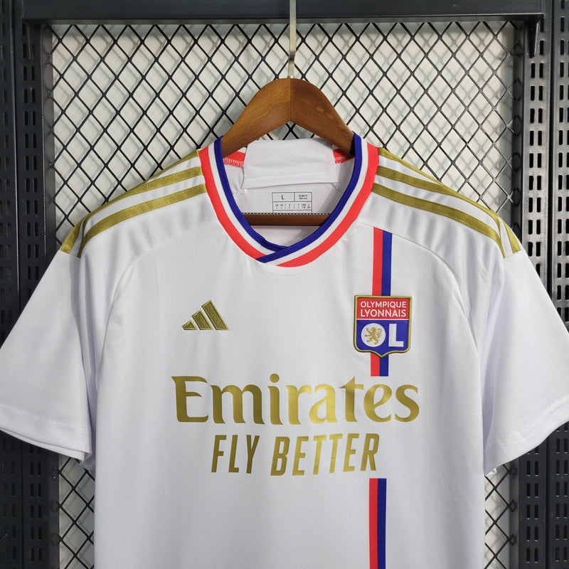 Camisa Lyon Home 23/24 - Adidas Torcedor Masculina - Lançamento