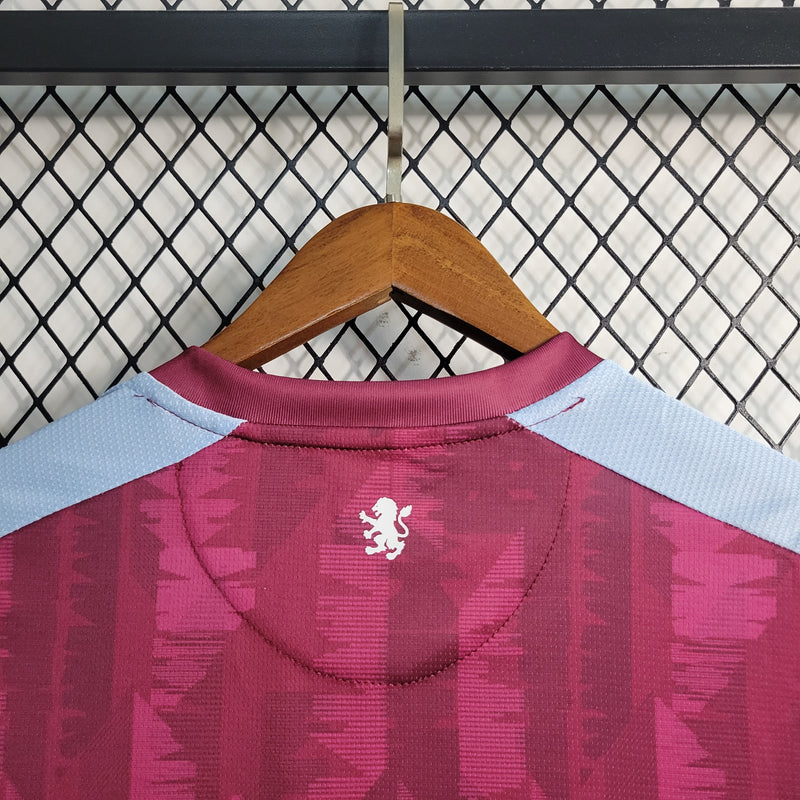 Camisa Aston Villa Home 23/24 Castore Torcedor Masculina - Lançamento